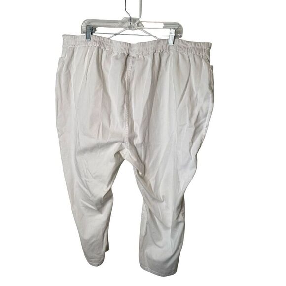 Catherines Everyday Fit Womens Pant 3XWP White Pull On Elastic Waist Denim Jeans - Picture 2 of 5